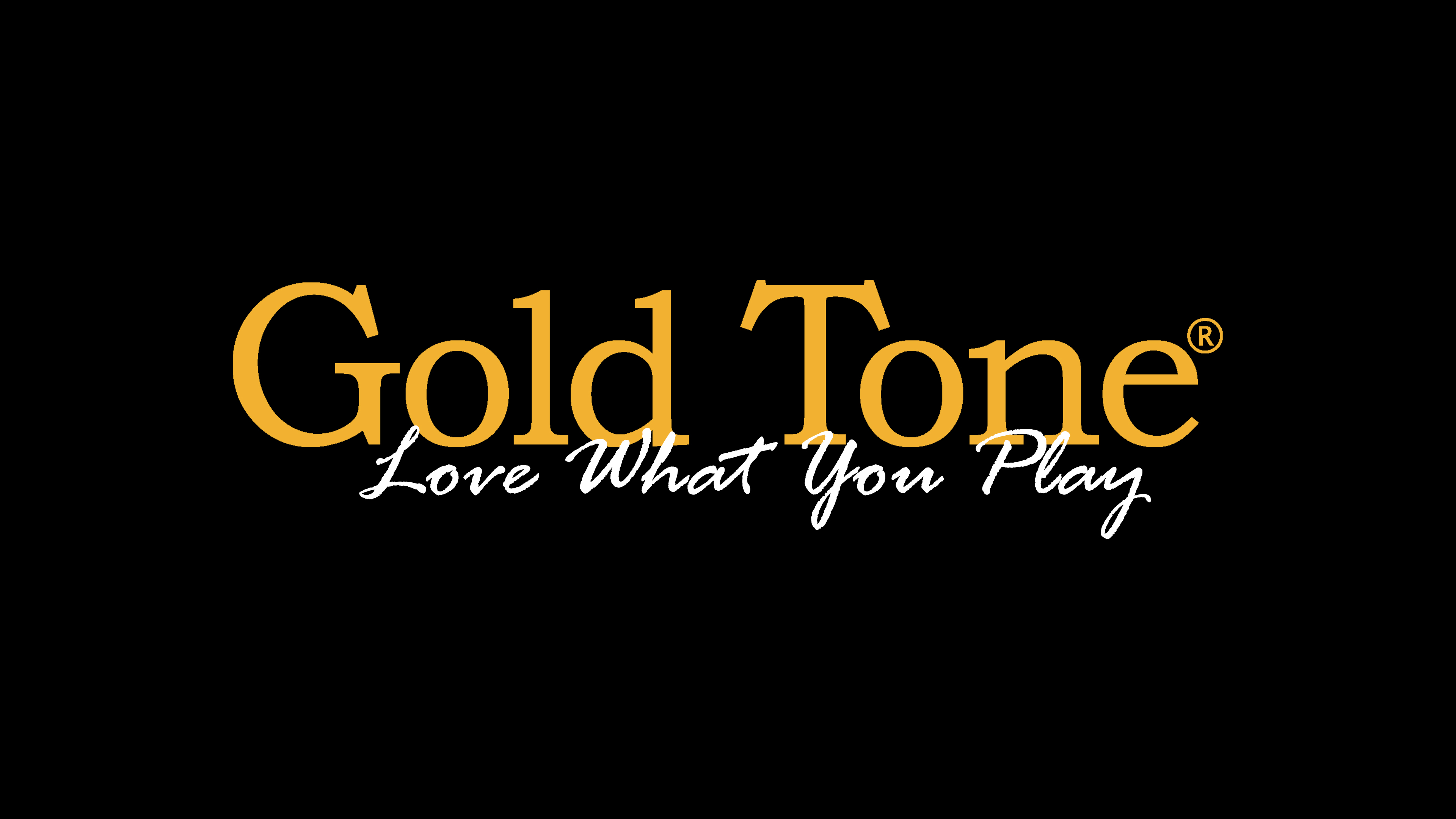 Love What You Play – Gold Tone Logo TV Screen